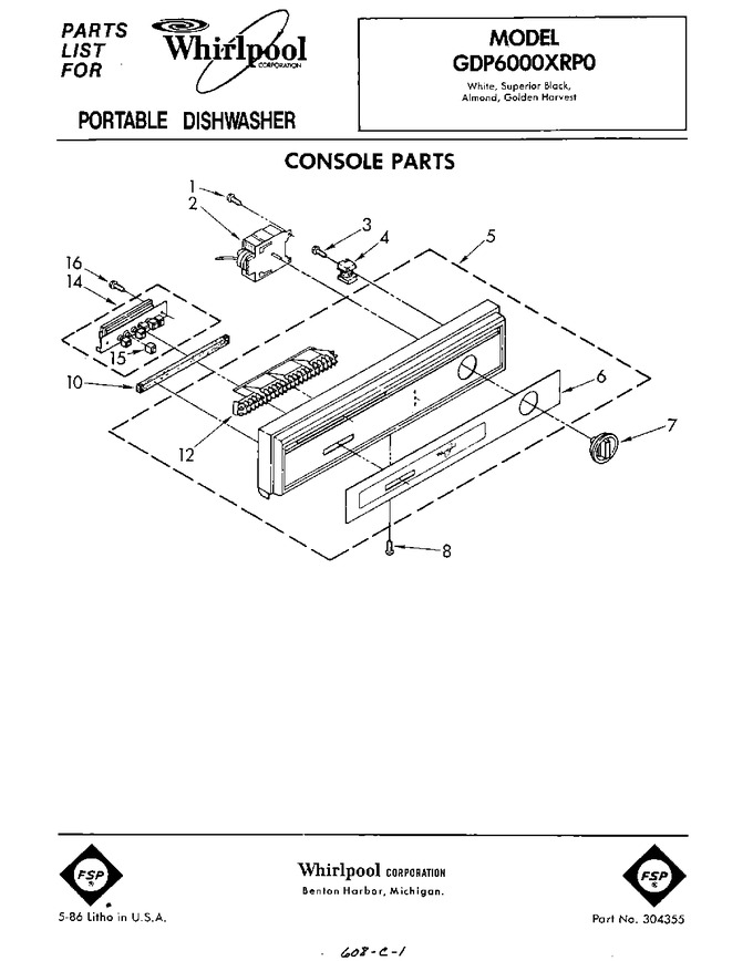 Diagram for GDP6000XRP0