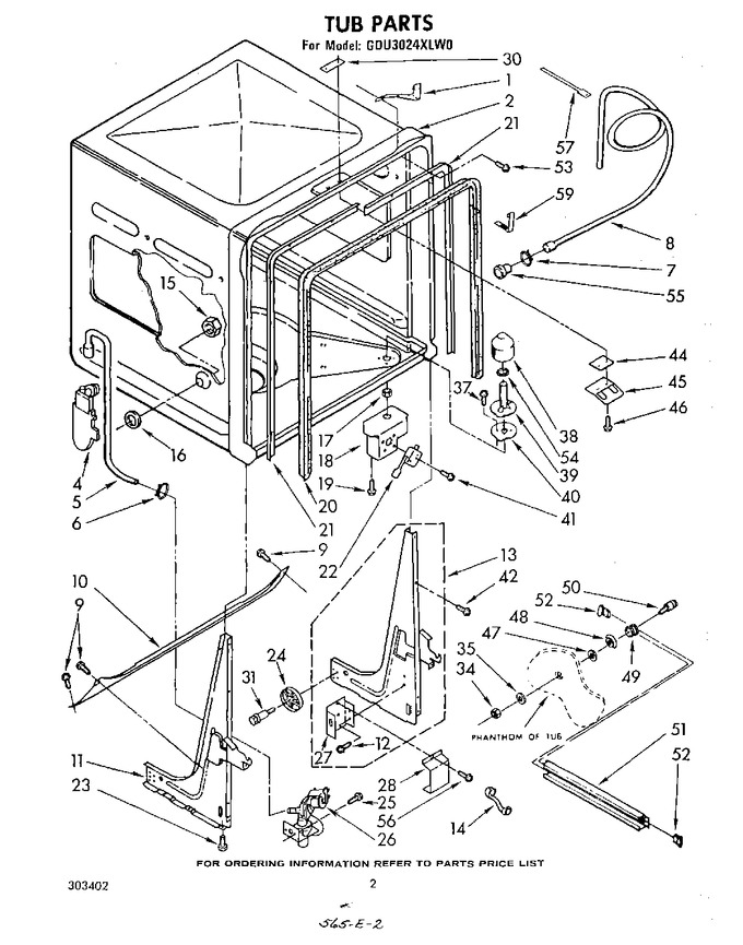 Diagram for GDU3024XLW0