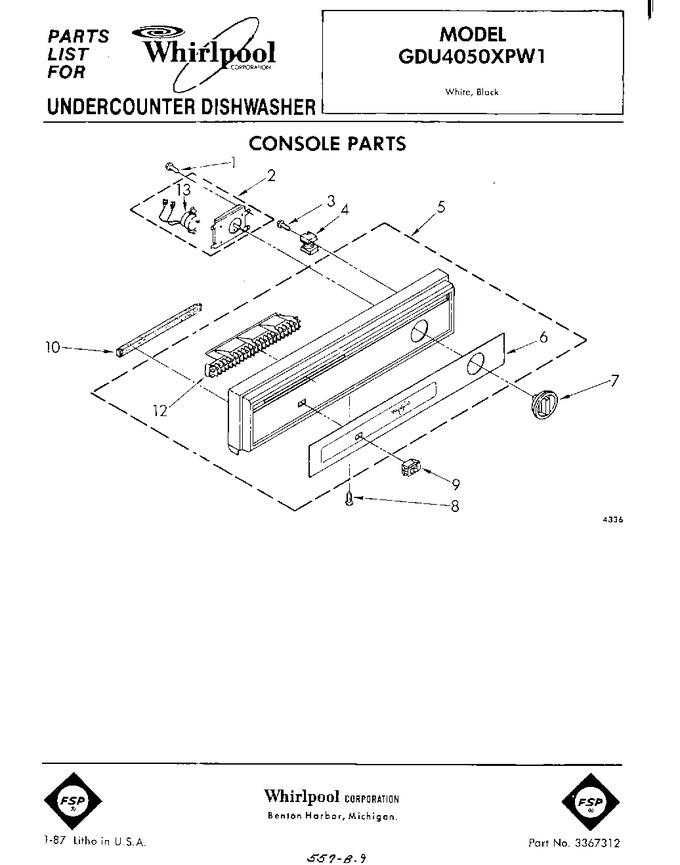 Diagram for GDU4050XPW1