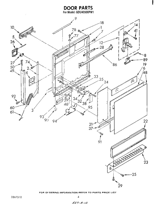 Diagram for GDU4050XPW1