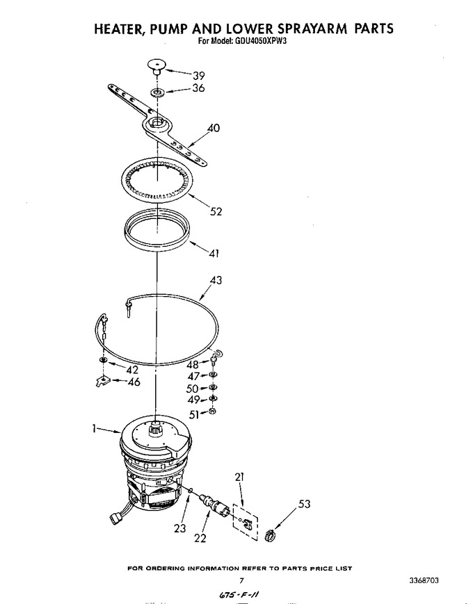 Diagram for GDU4050XPW3