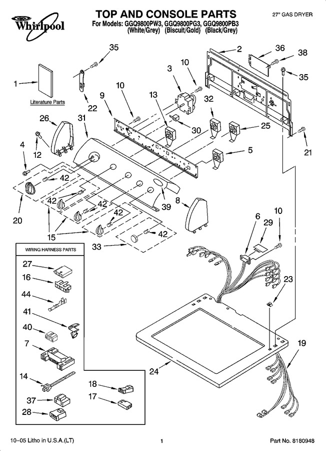 Diagram for GGQ9800PW3