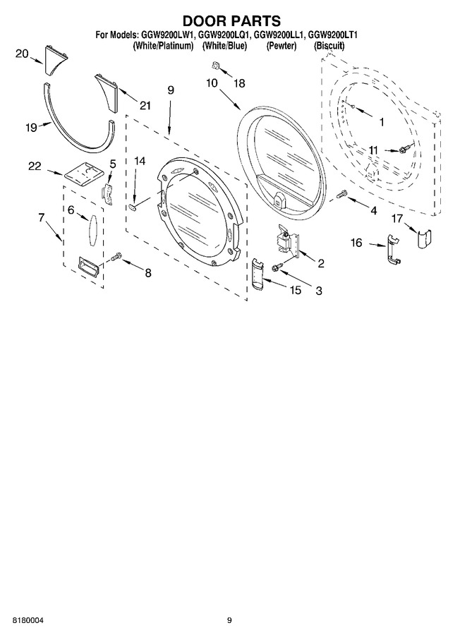 Diagram for GGW9200LT1
