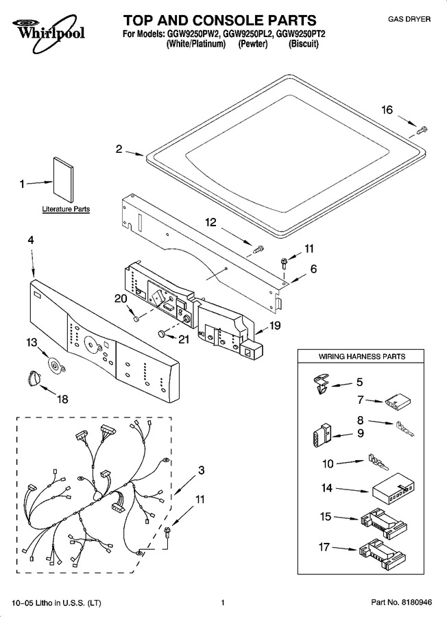 Diagram for GGW9250PW2