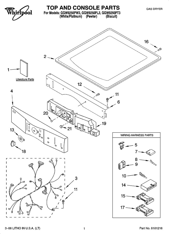 Diagram for GGW9250PT3