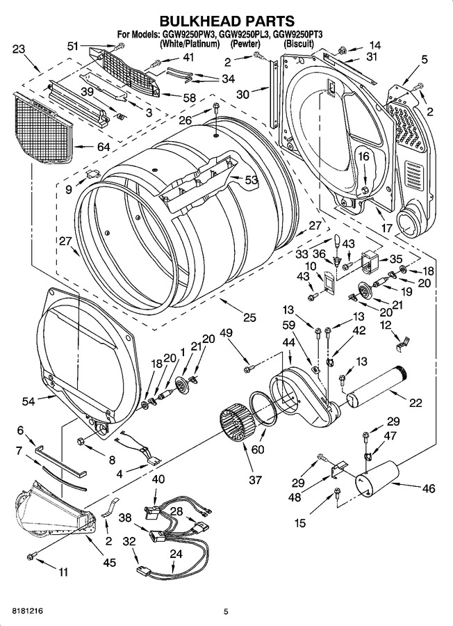 Diagram for GGW9250PW3