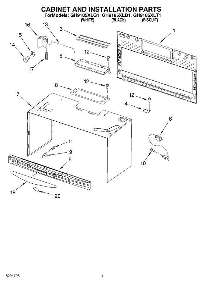 Diagram for GH9185XLT1