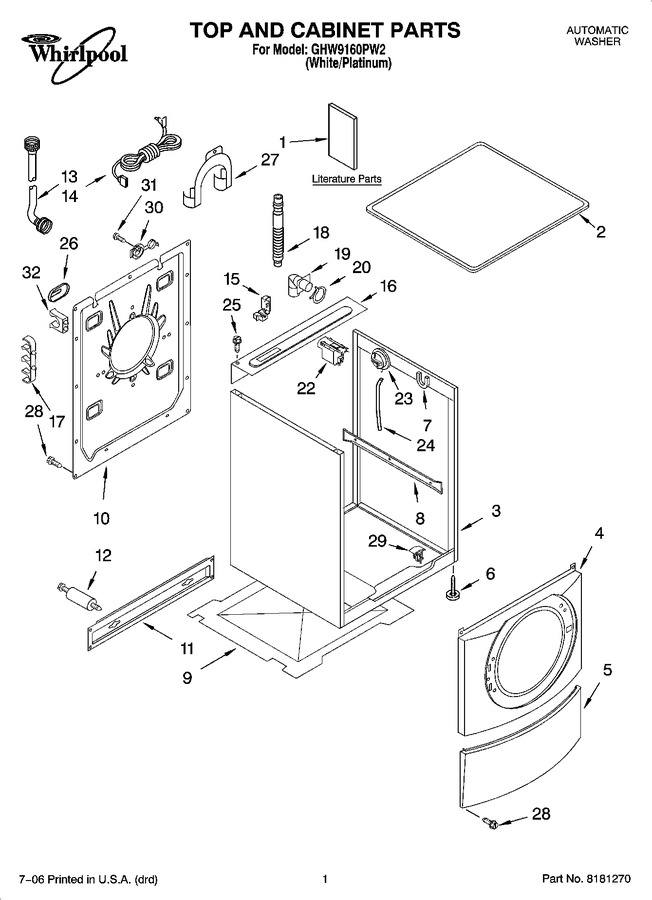 Diagram for GHW9160PW2