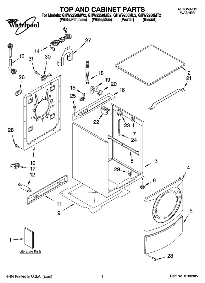 Diagram for GHW9250MQ2