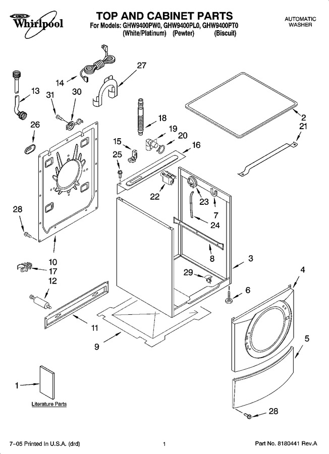 Diagram for GHW9400PT0