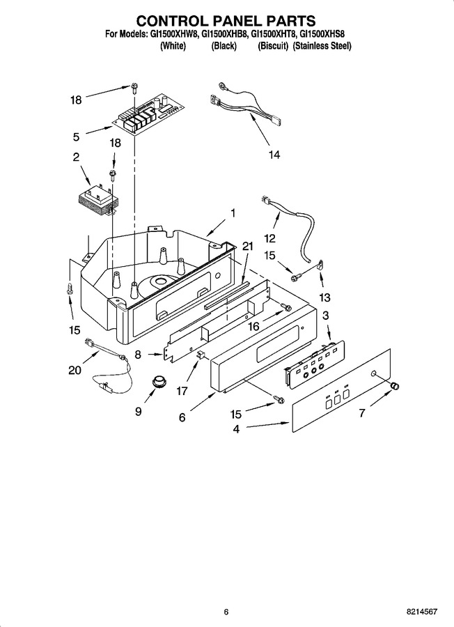 Diagram for GI1500XHB8