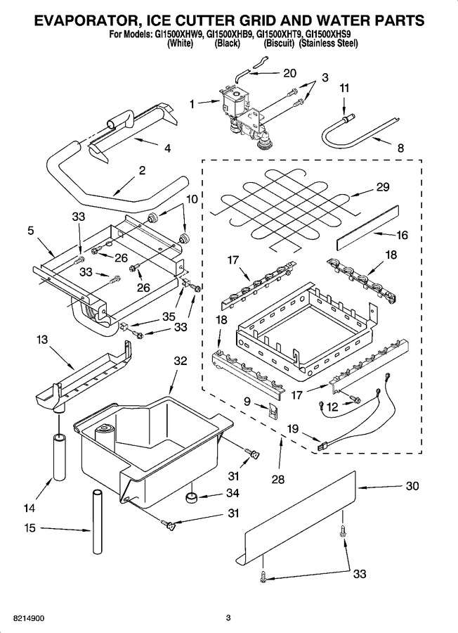 Diagram for GI1500XHB9