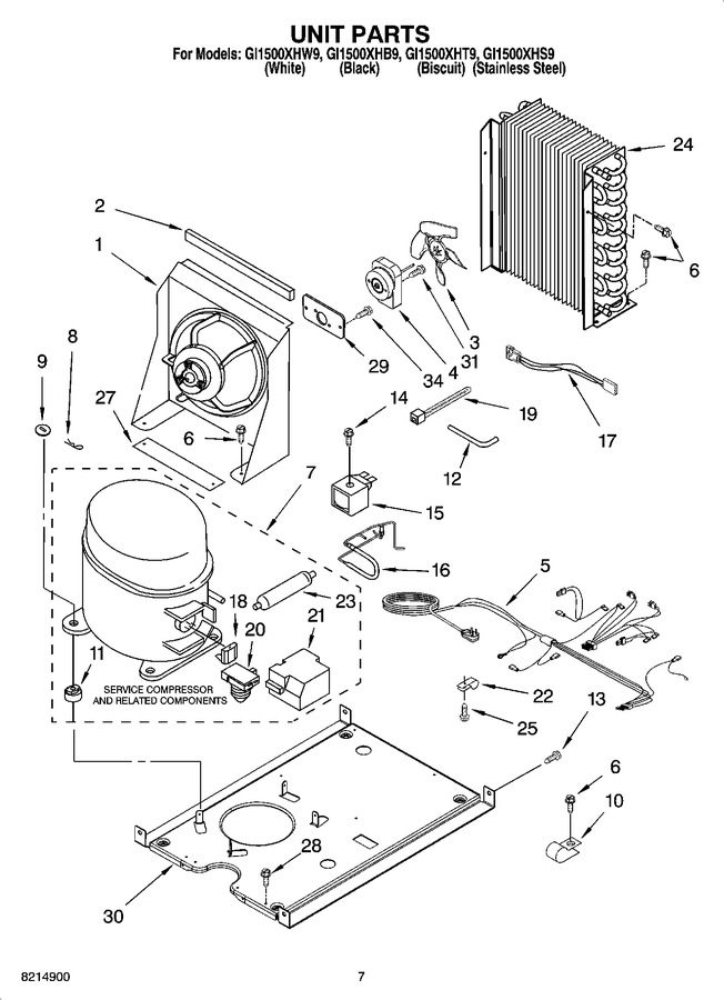 Diagram for GI1500XHB9