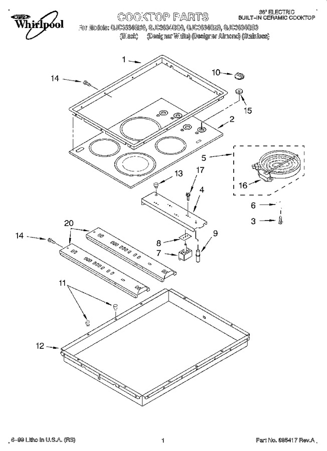 Diagram for GJC3634GS0