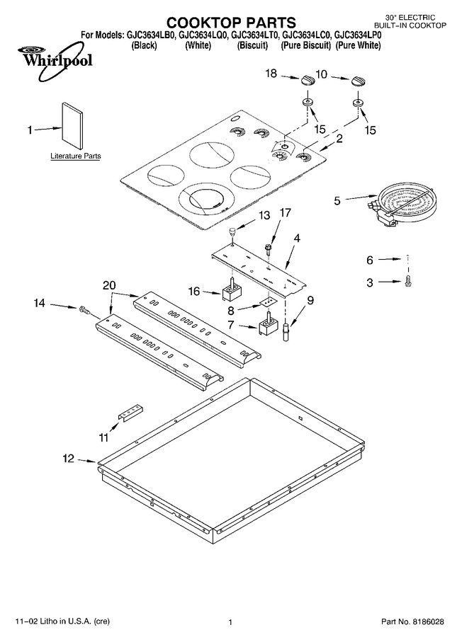 Diagram for GJC3634LP0