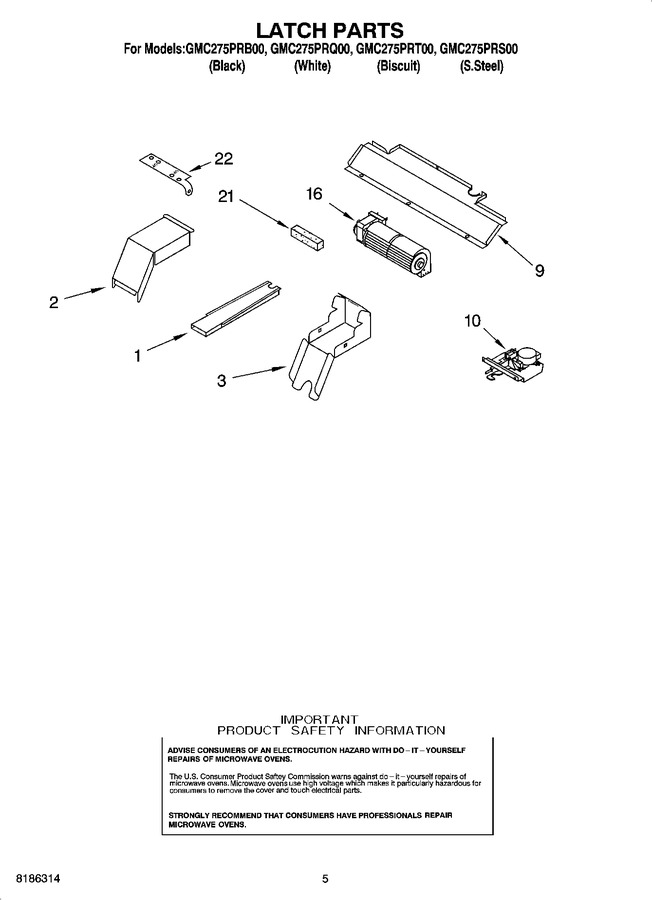 Diagram for GMC275PRT00