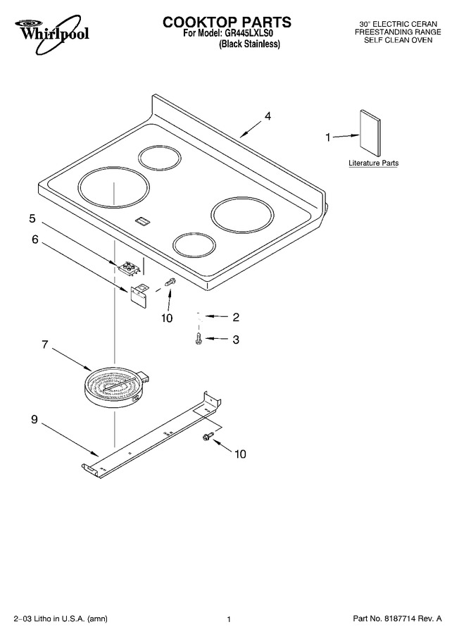Diagram for GR445LXLS0