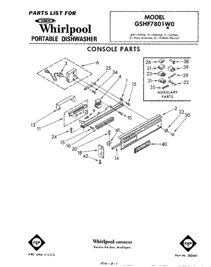 Diagram for GSHF7801W0