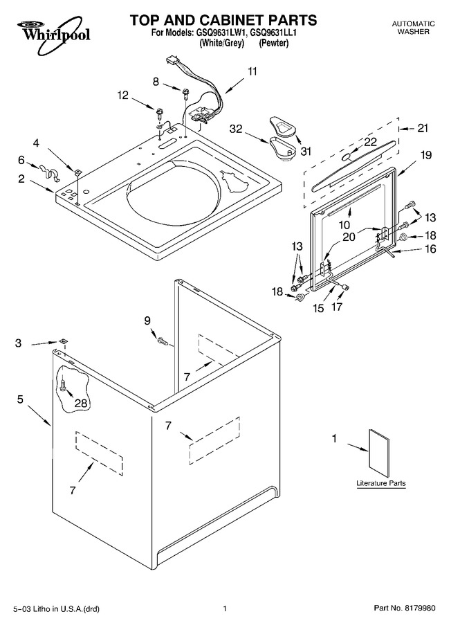 Diagram for GSQ9631LW1