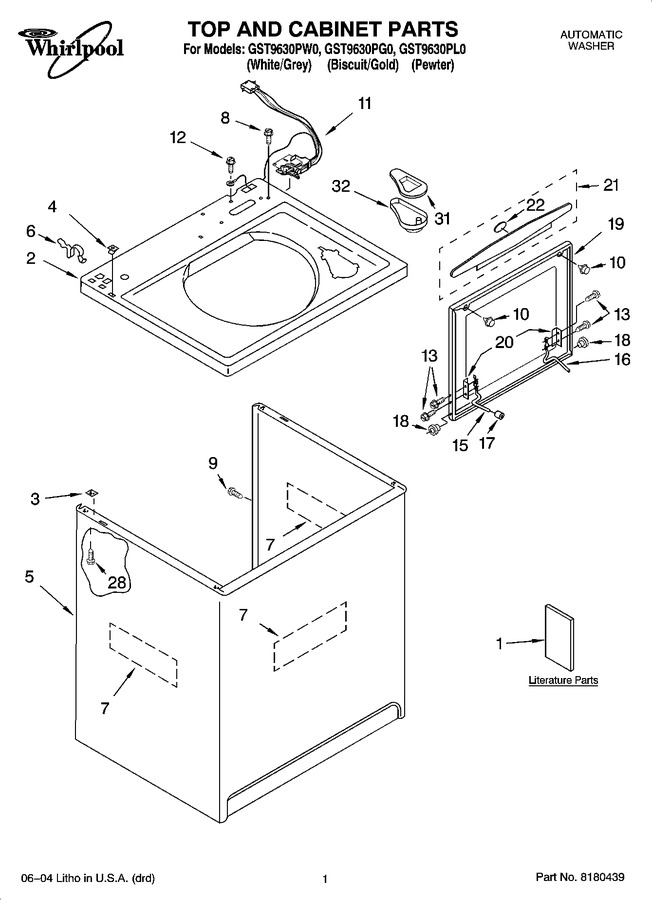 Diagram for GST9630PW0