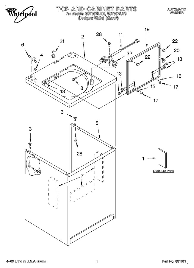 Diagram for GST9675JT0