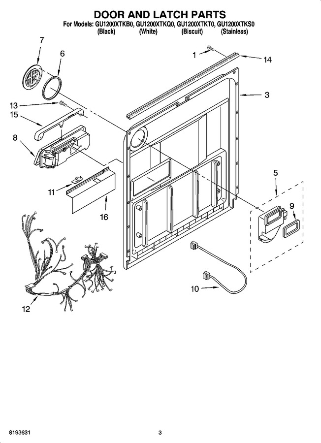 Diagram for GU1200XTKS0