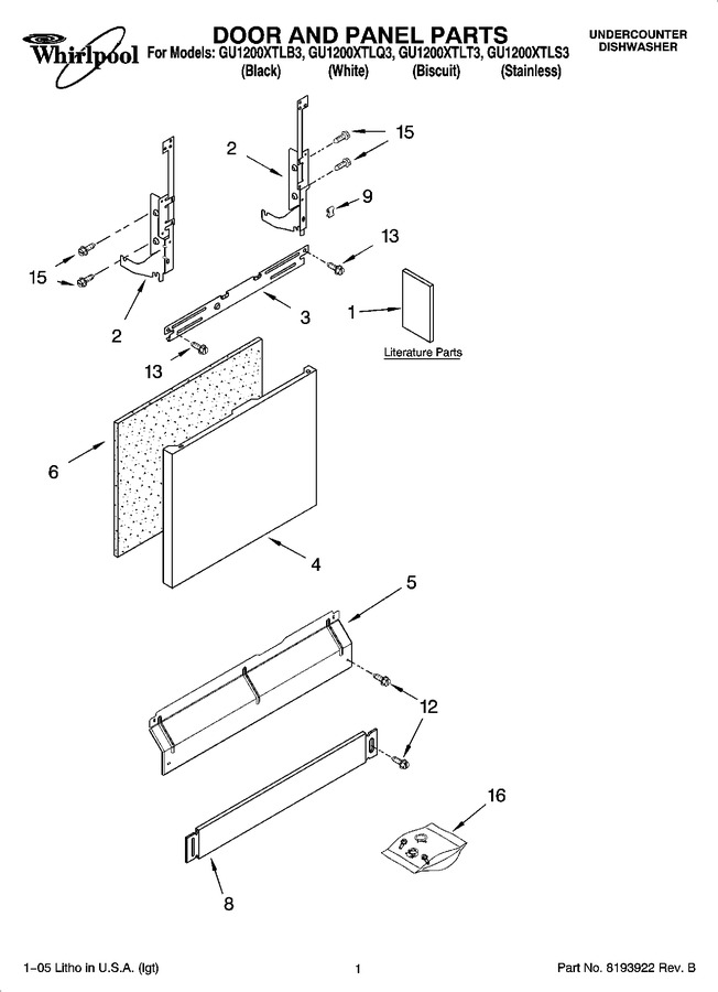 Diagram for GU1200XTLT3