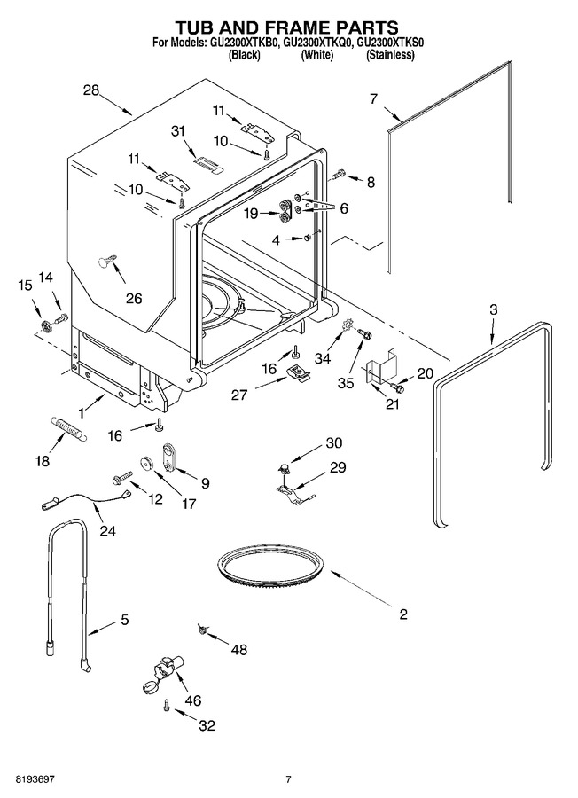 Diagram for GU2300XTKQ0