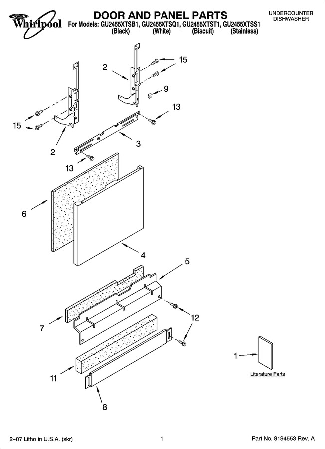 Diagram for GU2455XTST1