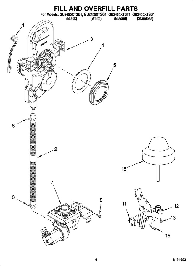 Diagram for GU2455XTSB1