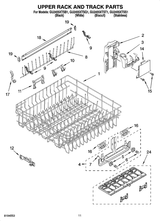 Diagram for GU2455XTSB1