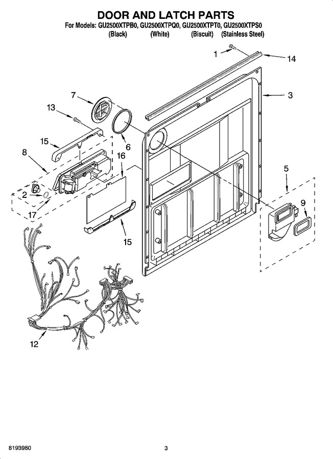 Diagram for GU2500XTPQ0