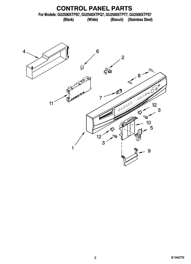 Diagram for GU2500XTPB7