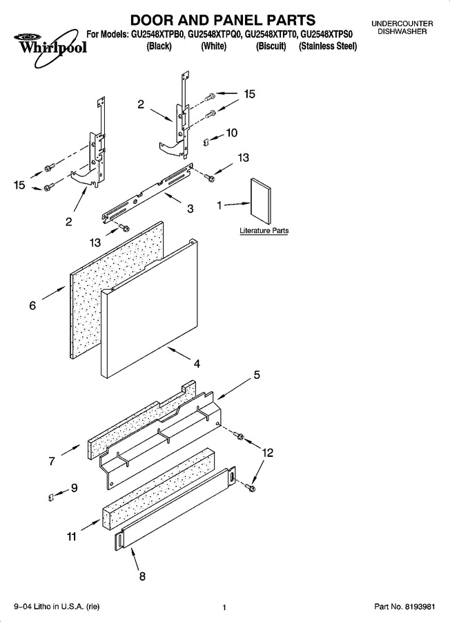 Diagram for GU2548XTPS0