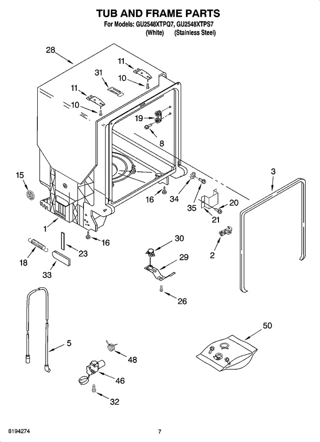 Diagram for GU2548XTPS7