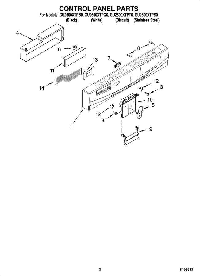 Diagram for GU2600XTPS0
