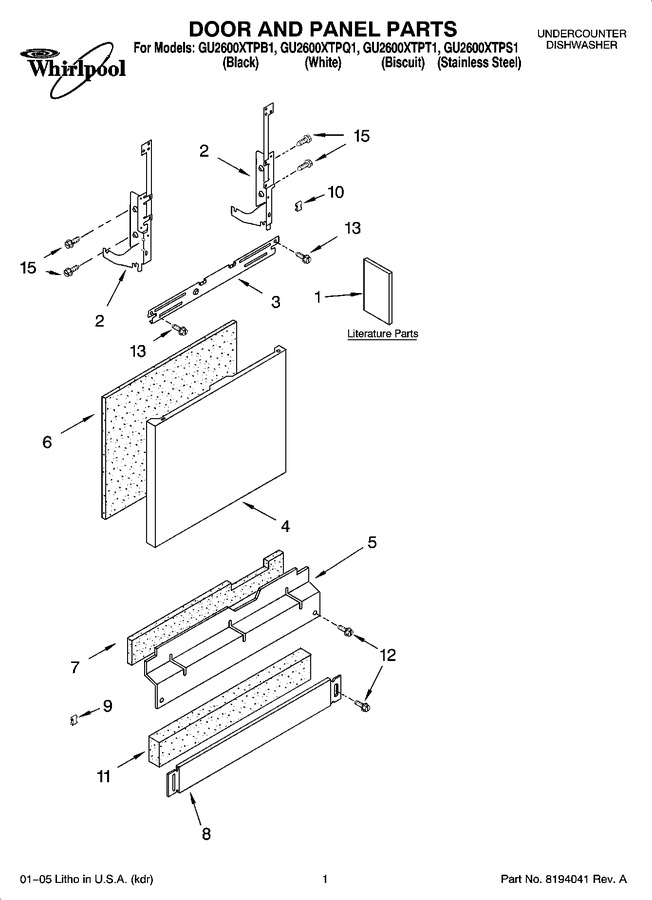 Diagram for GU2600XTPB1
