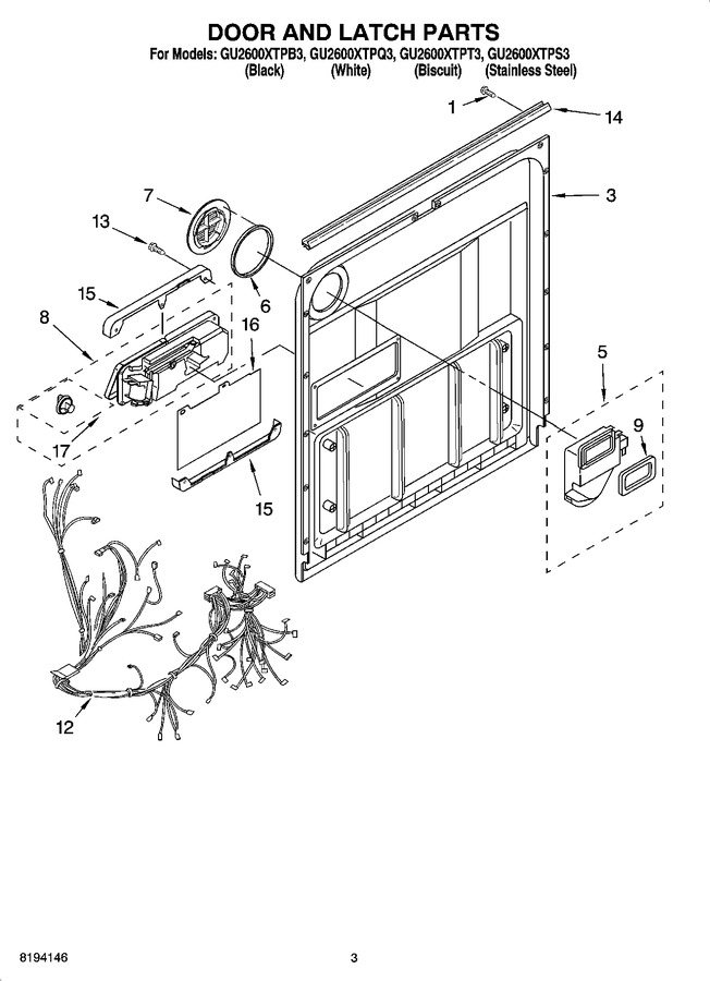 Diagram for GU2600XTPT3