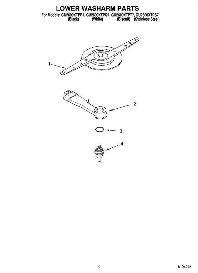 Diagram for GU2600XTPT7