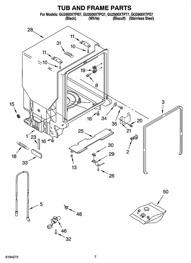 Diagram for GU2600XTPB7