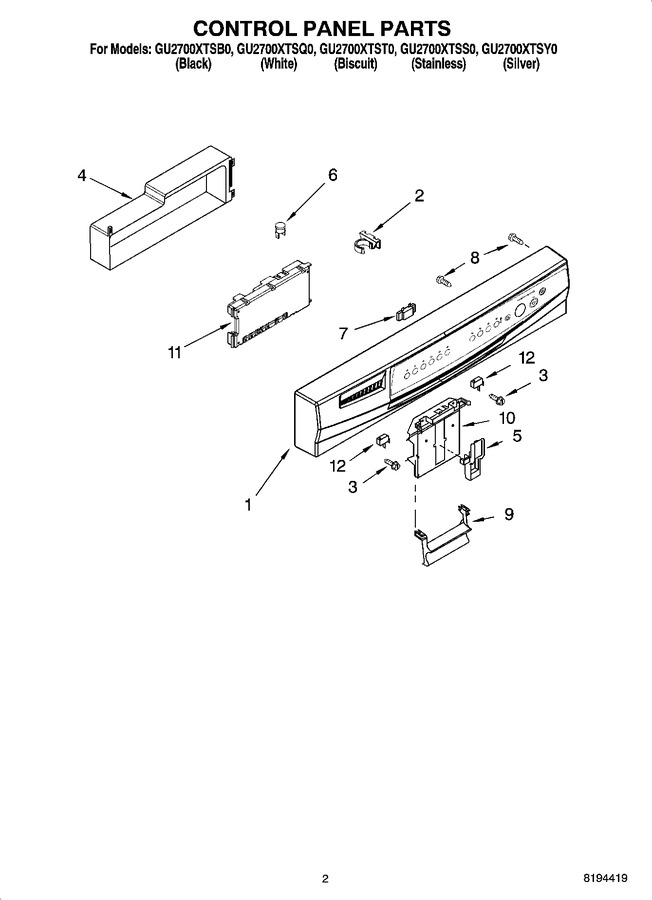 Diagram for GU2700XTSY0