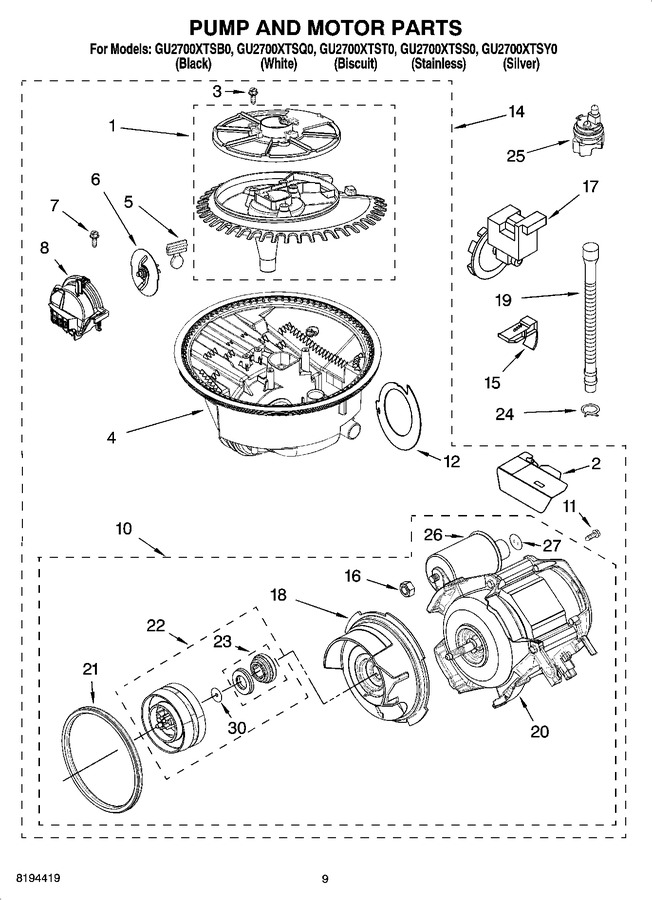 Diagram for GU2700XTSY0