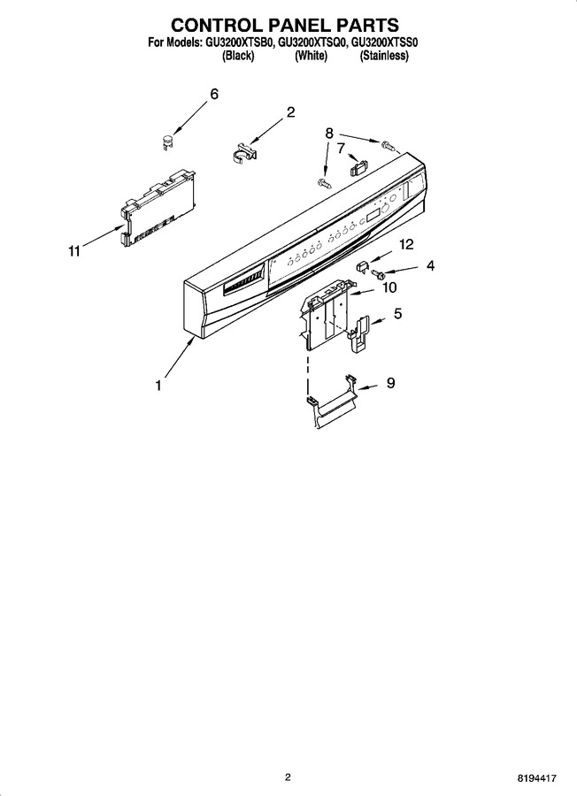 Diagram for GU3200XTSB0
