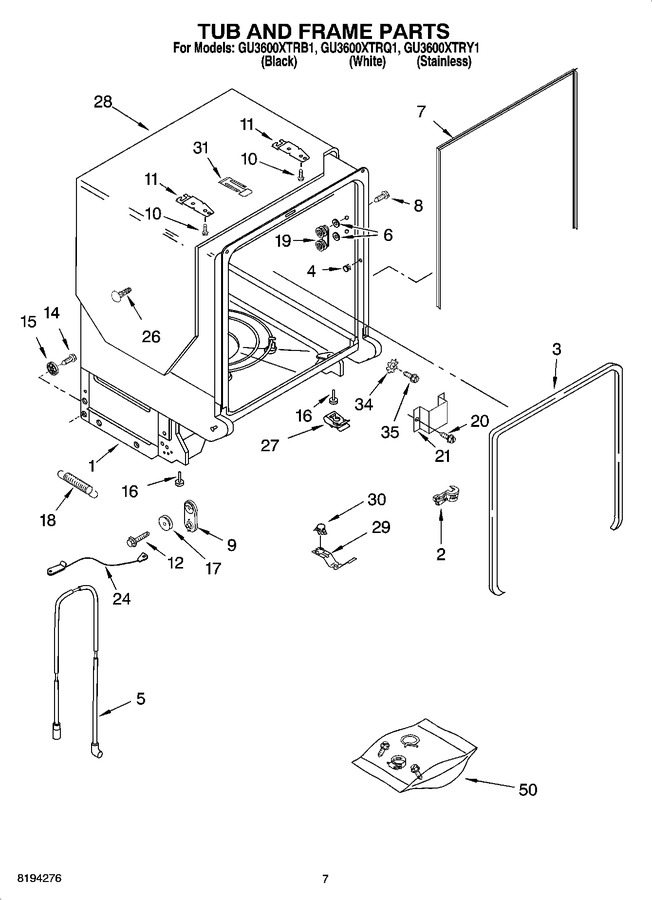 Diagram for GU3600XTRY1