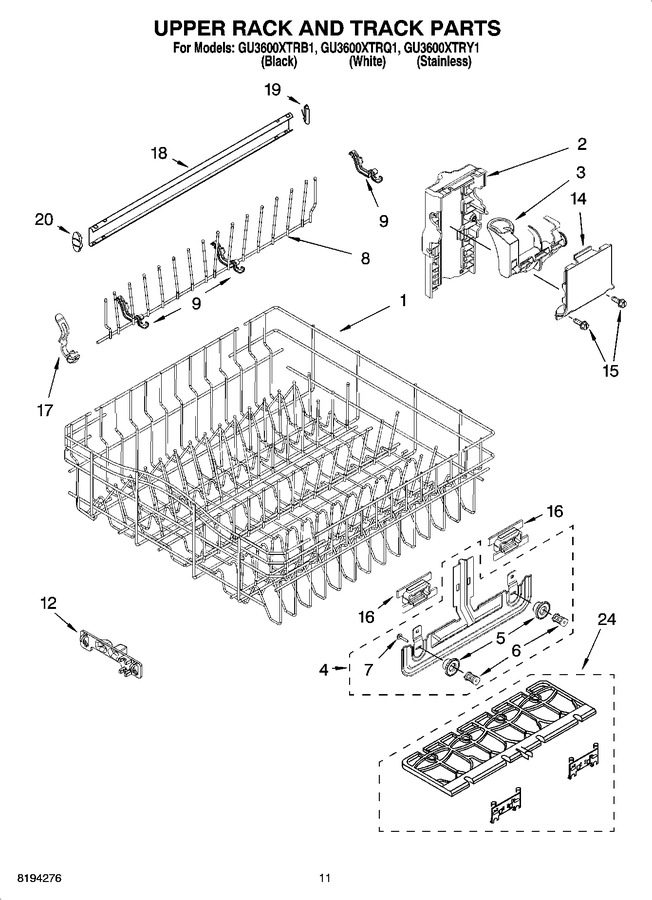 Diagram for GU3600XTRB1
