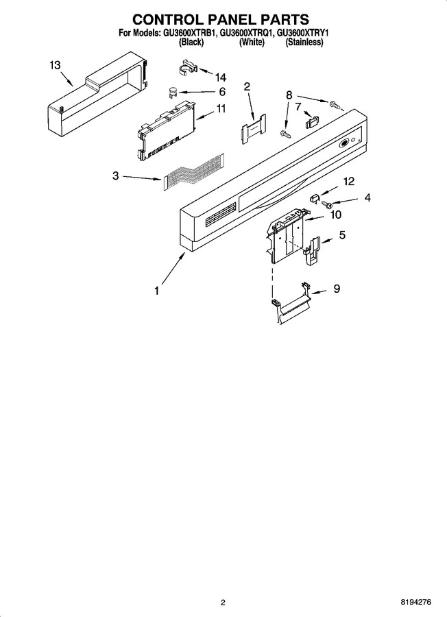 Diagram for GU3600XTRQ1