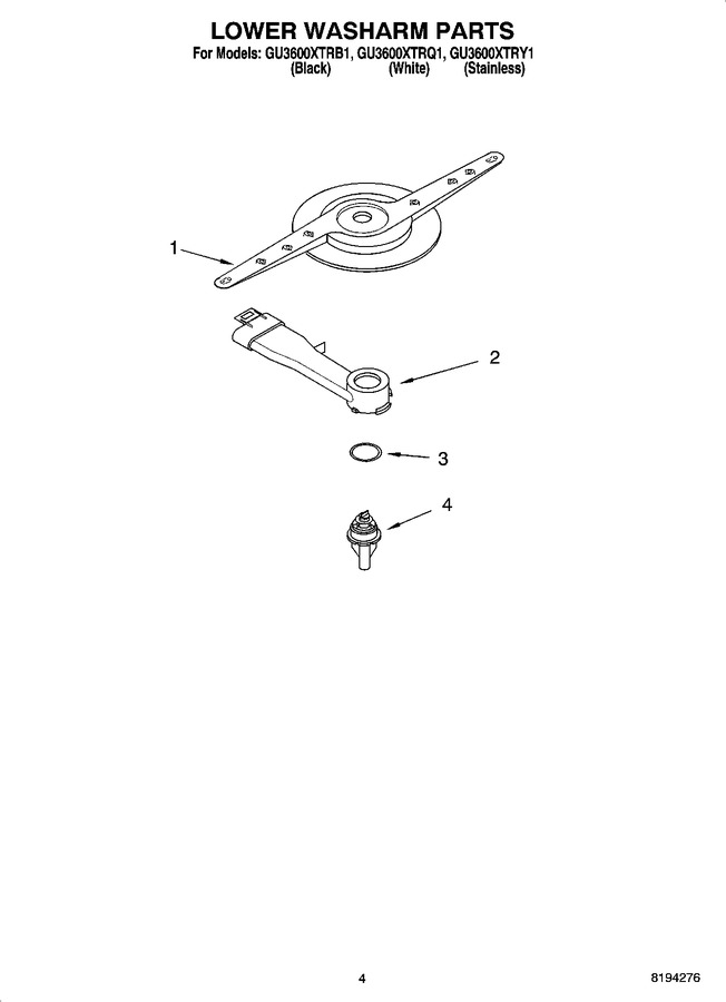 Diagram for GU3600XTRB1