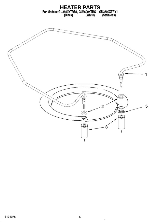Diagram for GU3600XTRB1