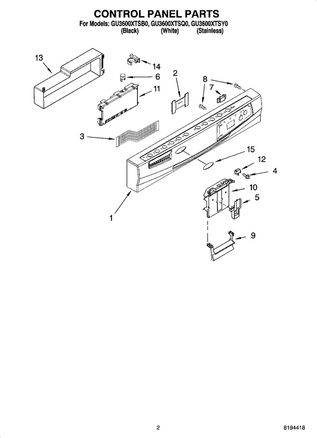 Diagram for GU3600XTSB0
