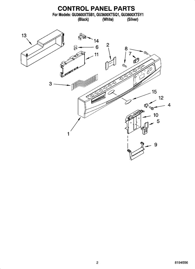 Diagram for GU3600XTSY1